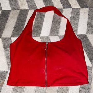 Zip up halter